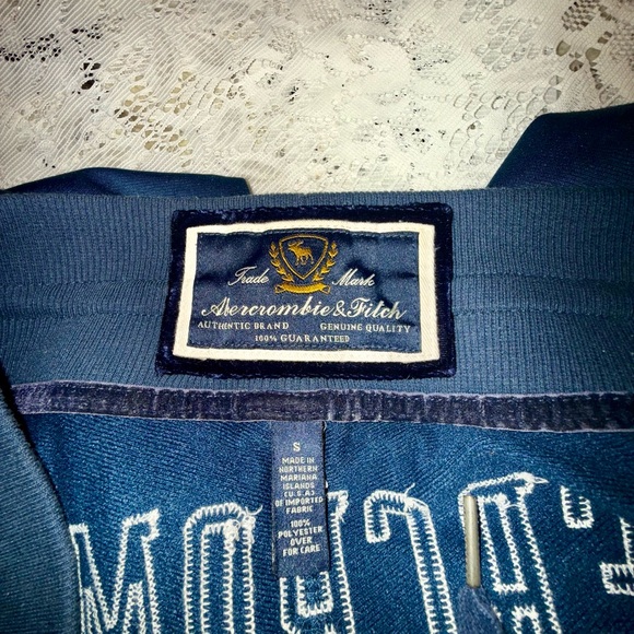 Abercrombie & Fitch Navy Track Pants Sweat Pants size small low rise Vintage - Picture 11 of 14
